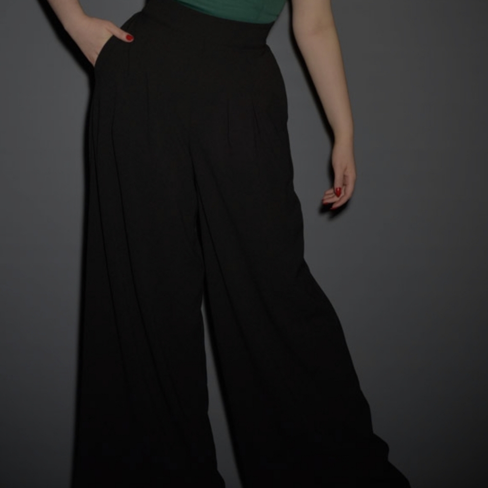 Pinup Couture Black Wide Leg Pants